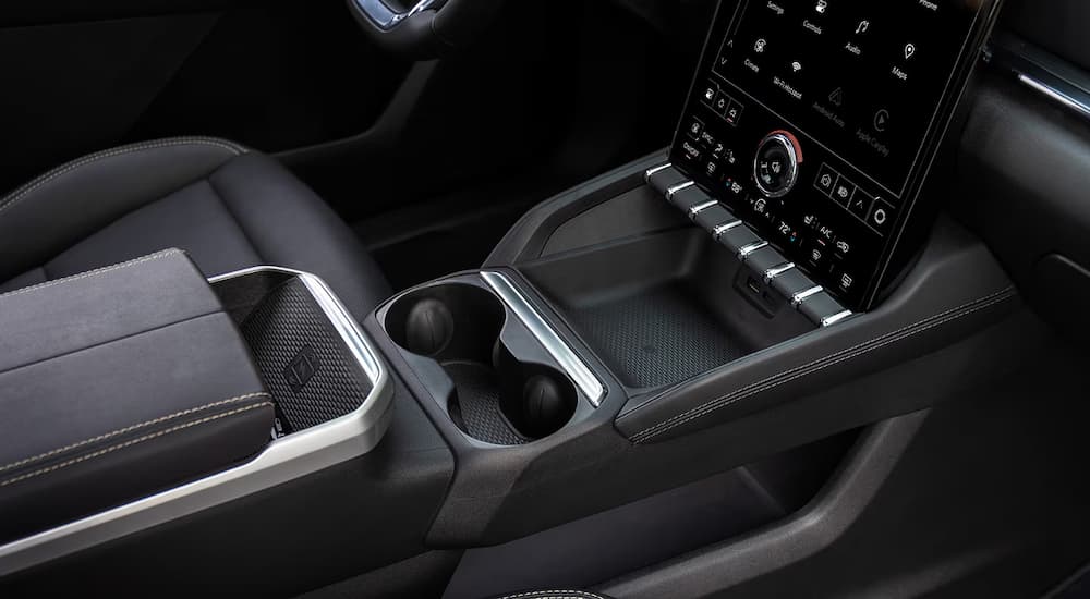 Center console in a 2025 GMC Terrain.