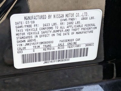 2009 INFINITI G37x x