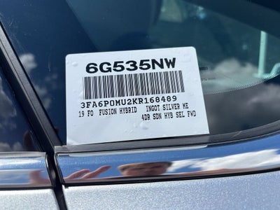 2019 Ford Fusion Hybrid SEL