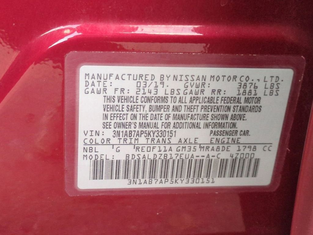 2019 Nissan Sentra SV