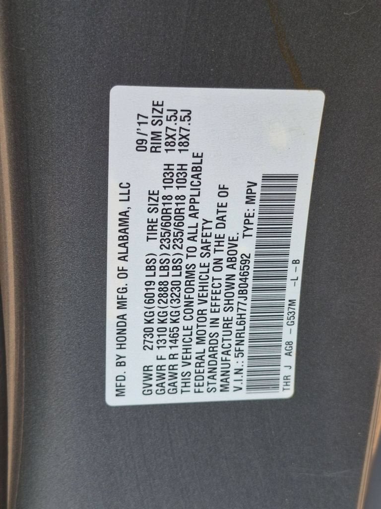 2018 Honda Odyssey EX-L