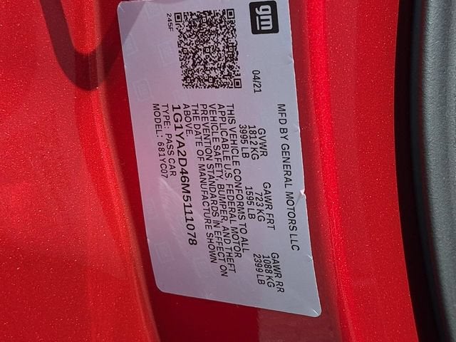 2021 Chevrolet Corvette Stingray 1LT
