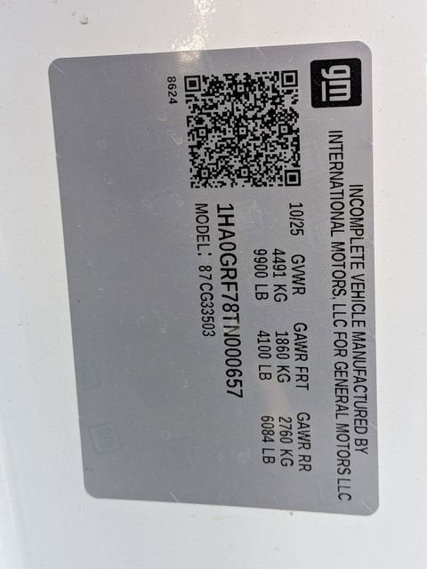 2026 Chevrolet Express Cutaway 3500 1WT