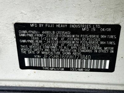 2009 Subaru Forester 2.5X