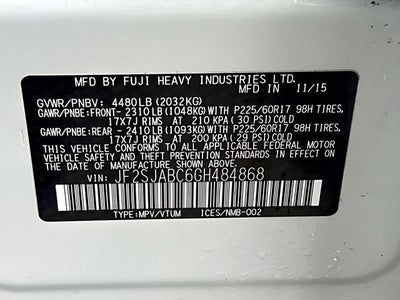 2016 Subaru Forester 2.5i