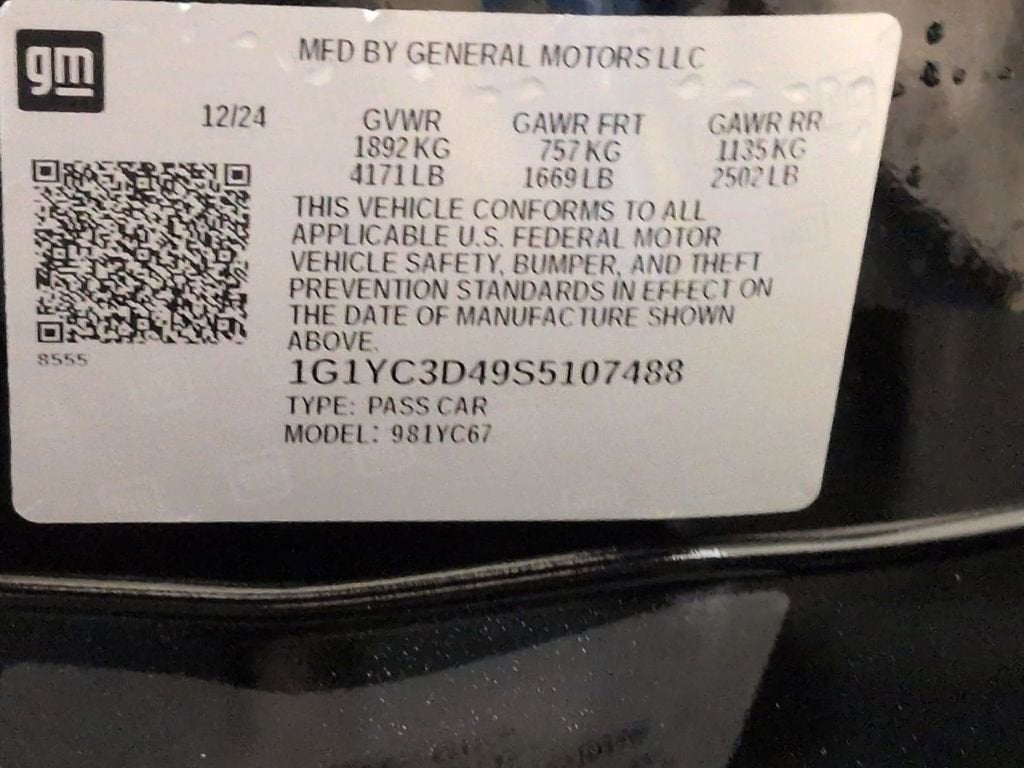 2025 Chevrolet Corvette Stingray 3LT